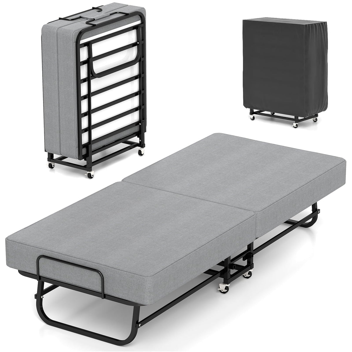 Folding Bed with Mattress F217171