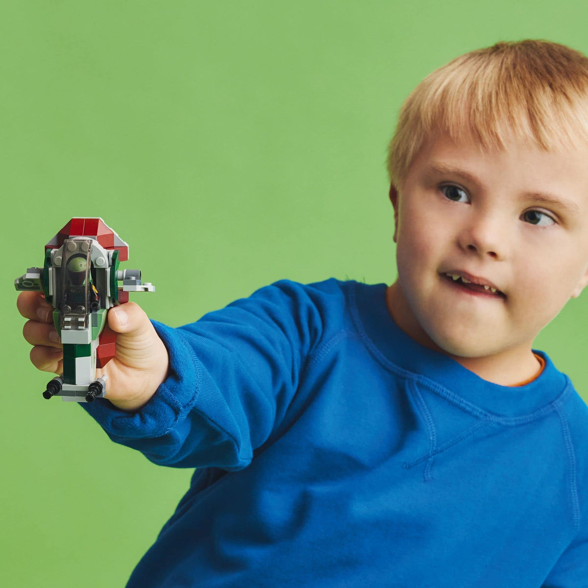 Building Toy Vehicle with Adjustable Wings and Flick Shooters K25409
