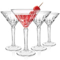 Set of 4 6oz Crystal Stemmed Martini Glasses U16887