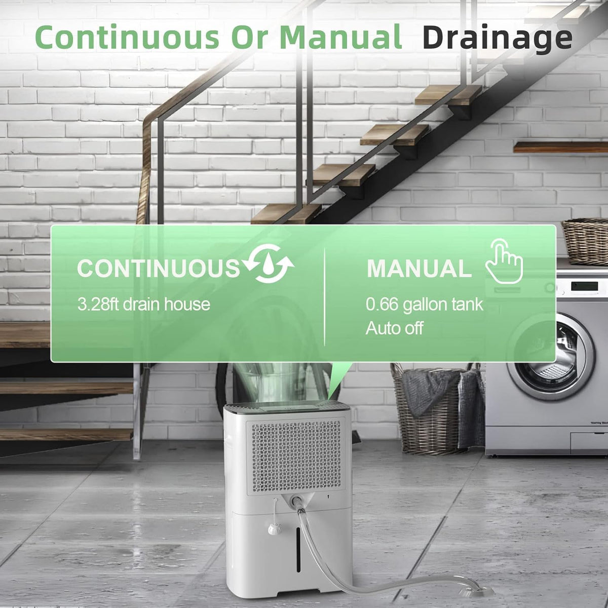 50 Pint Dehumidifier with Drain Hose & Auto Humidity Control V45854