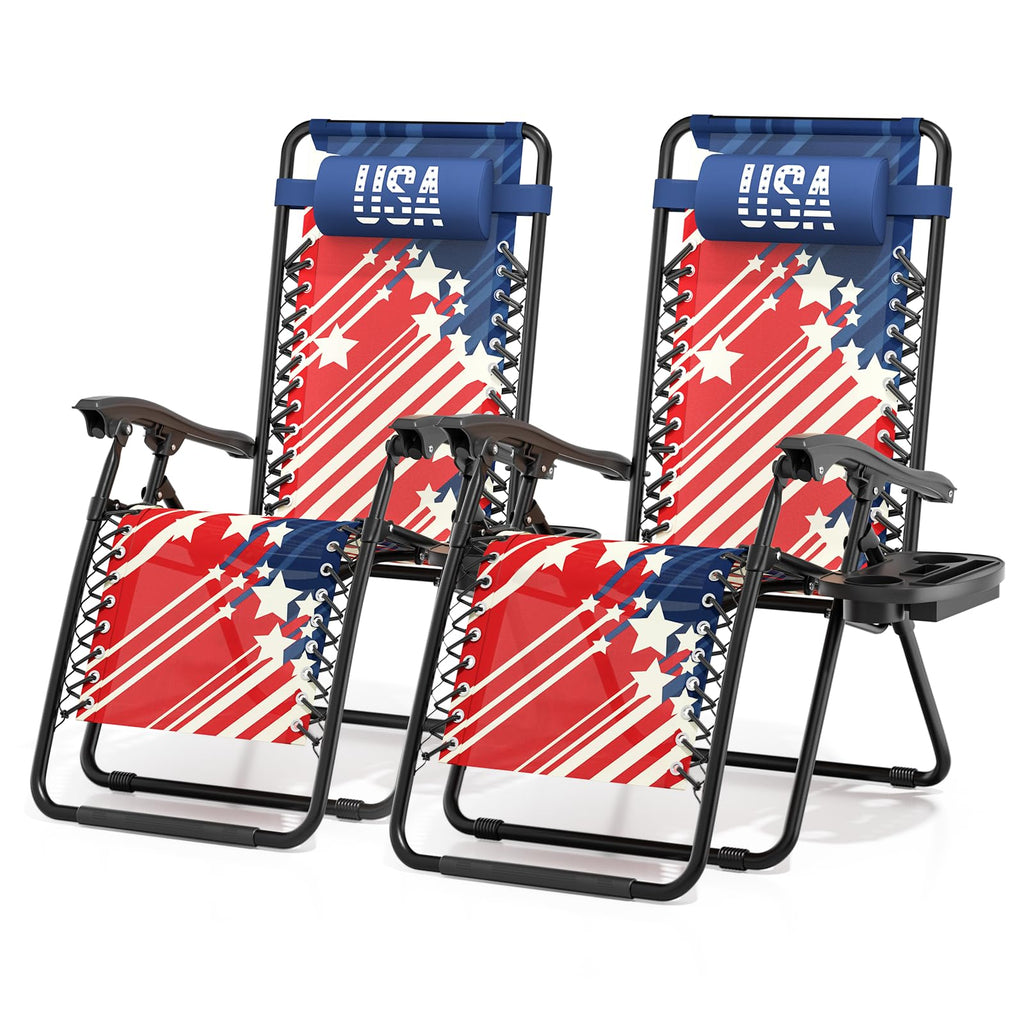 Zero Gravity Reclining Camping Chairs 2 Pack X3888
