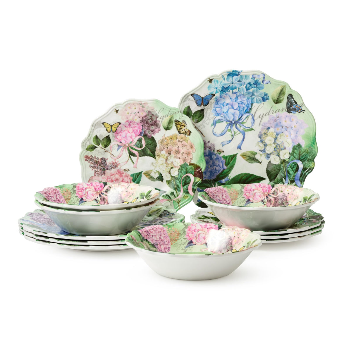 Melamine 12-Piece Dinnerware Set Service for 4 E8970