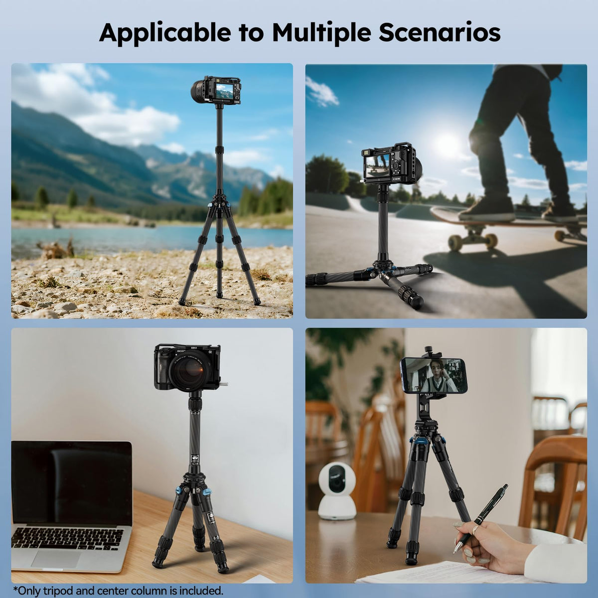 Lightweight Carbon Fiber Mini Travel Tripod B80372