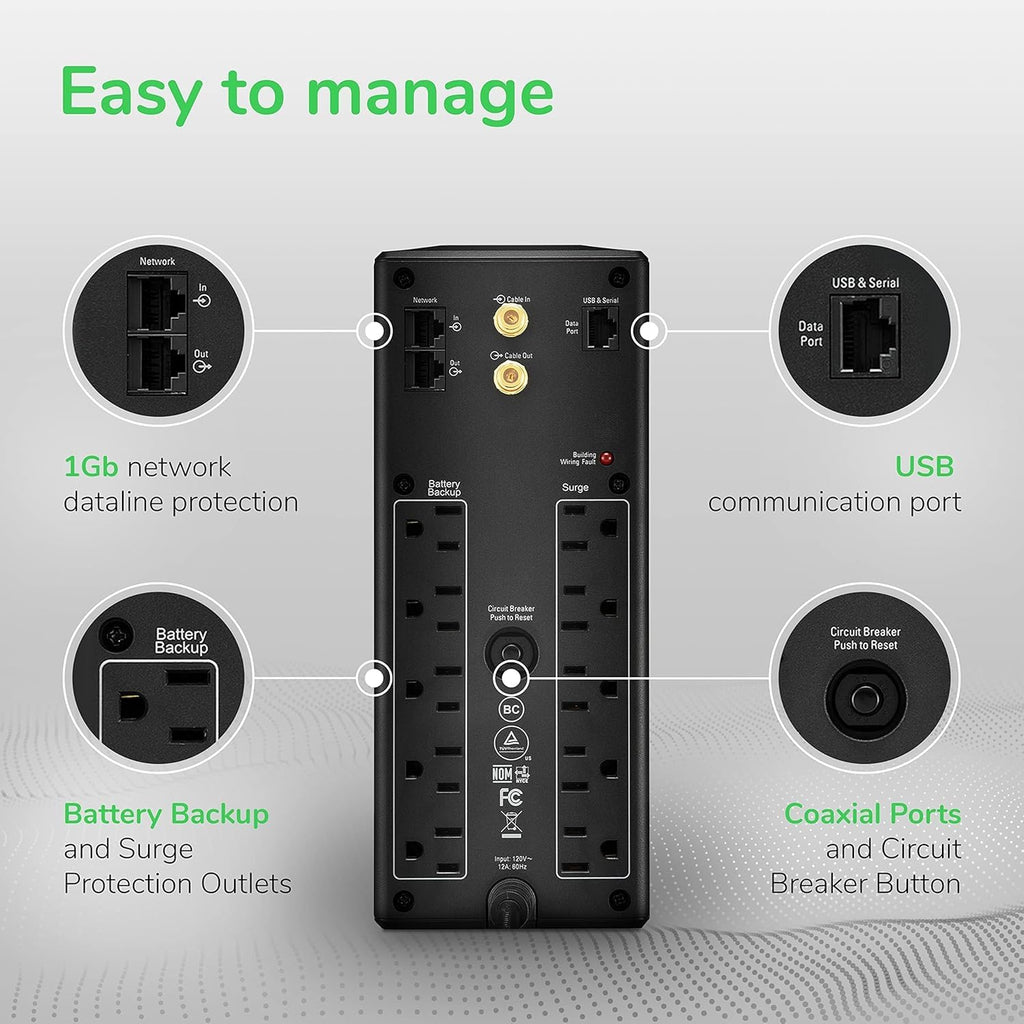 UPS Battery Backup & Surge Protector M899274