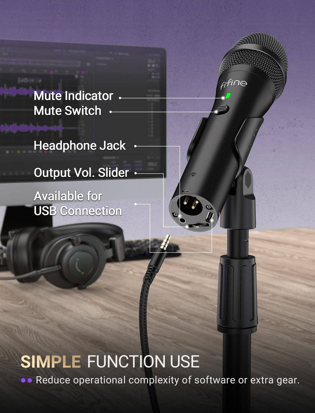 USB/XLR Dynamic Microphone B463439