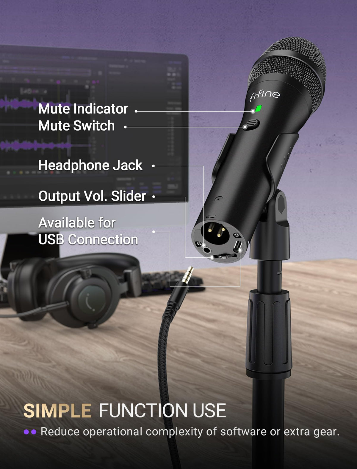 USB/XLR Dynamic Microphone B463439