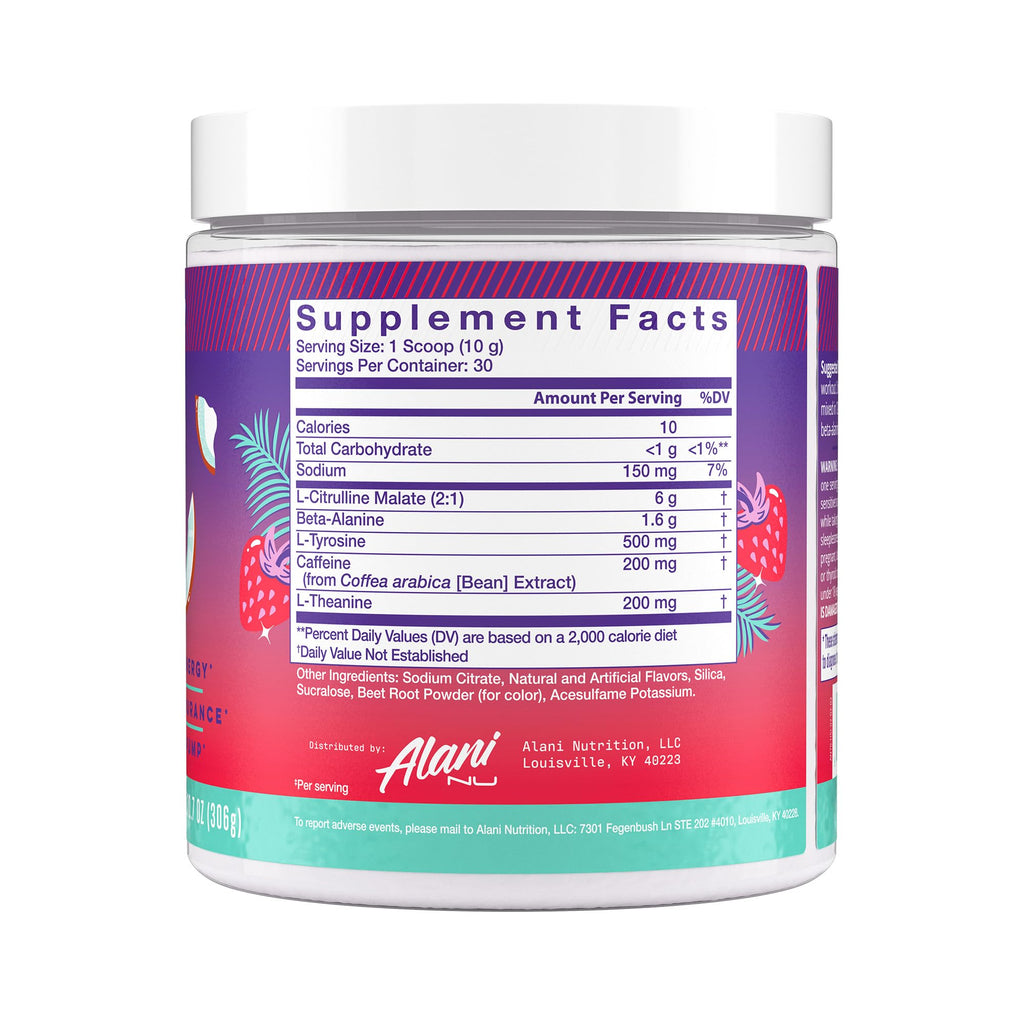 Sugar Free Pre Workout Powder 30 Servings J5332