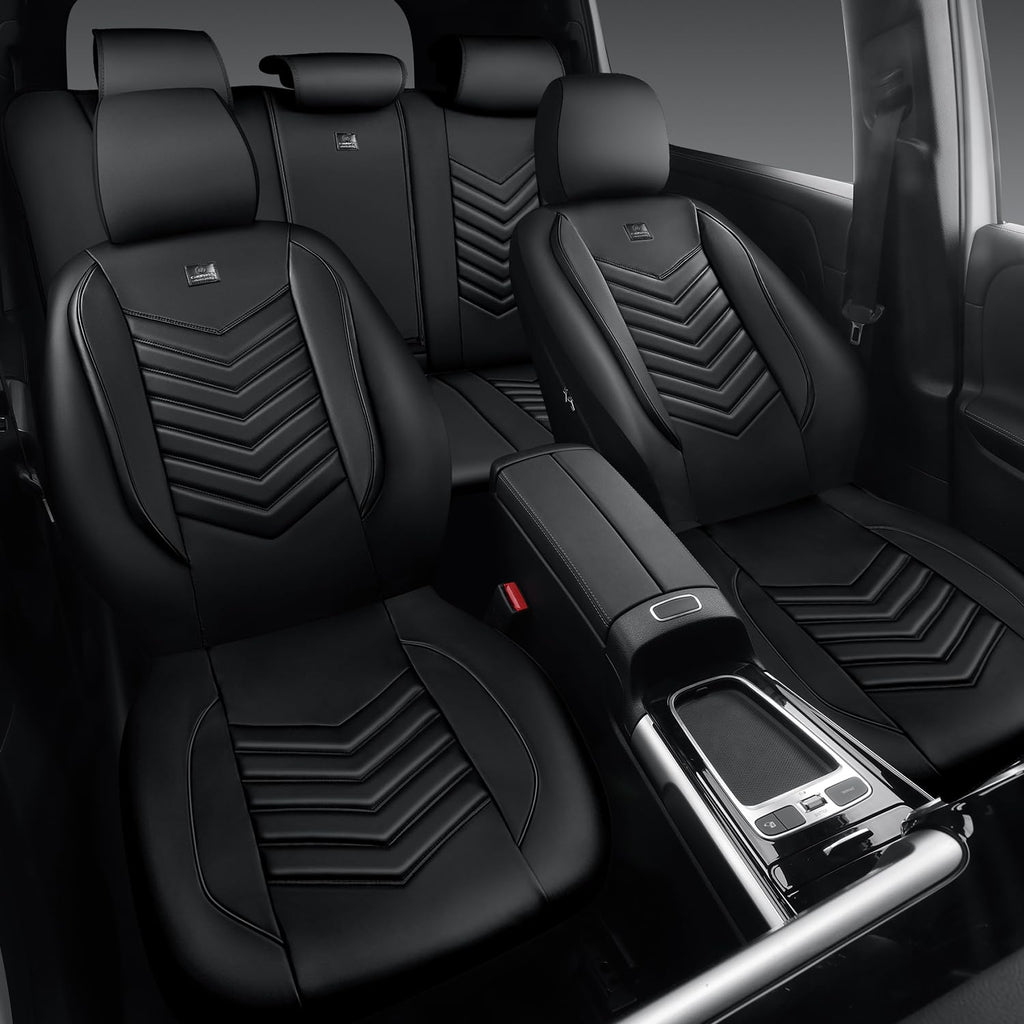 3D Foam Faux Leather Seat Covers Full Set H89774