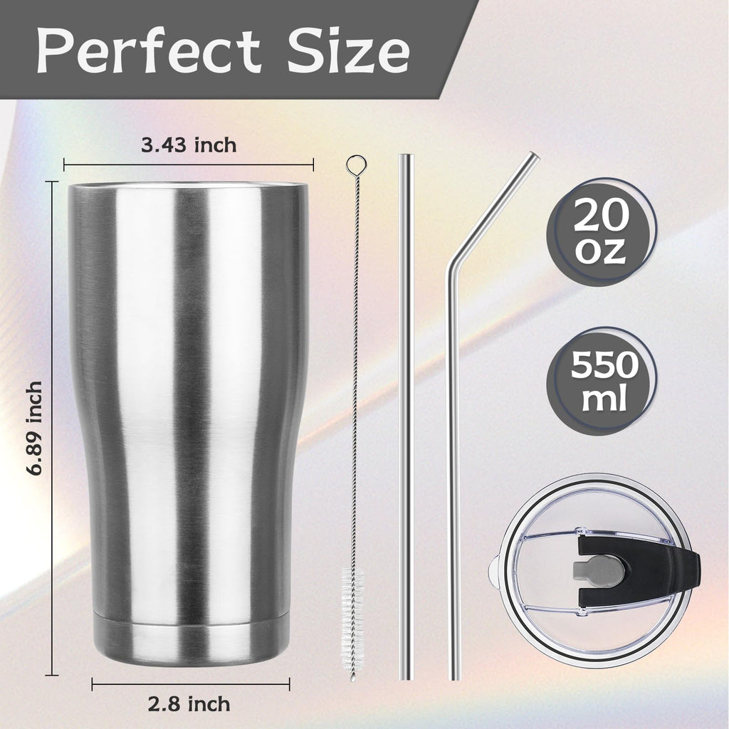 20oz Insulated Tumbler with Lid Straw R586