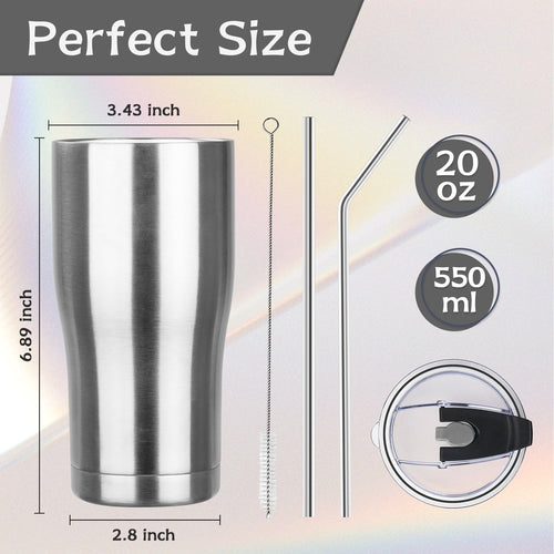 20oz Insulated Tumbler with Lid Straw R586