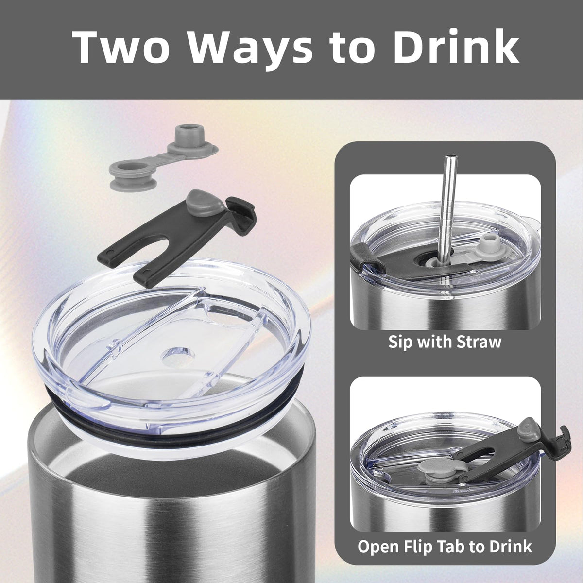 20oz Insulated Tumbler with Lid Straw R586