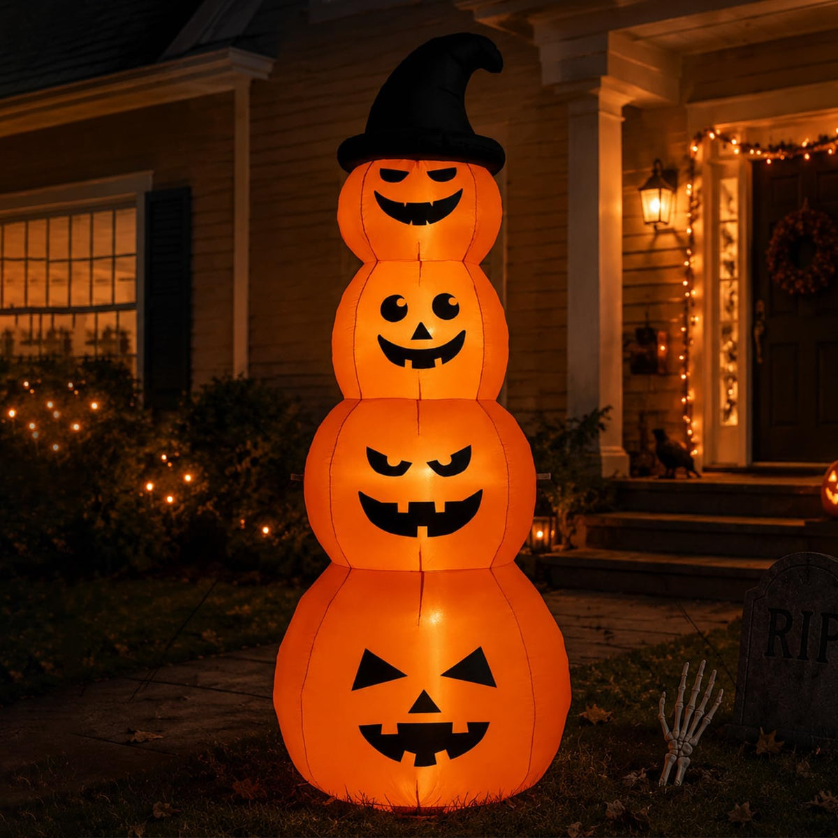 8FT Inflatable Stacked Pumpkins Q11221
