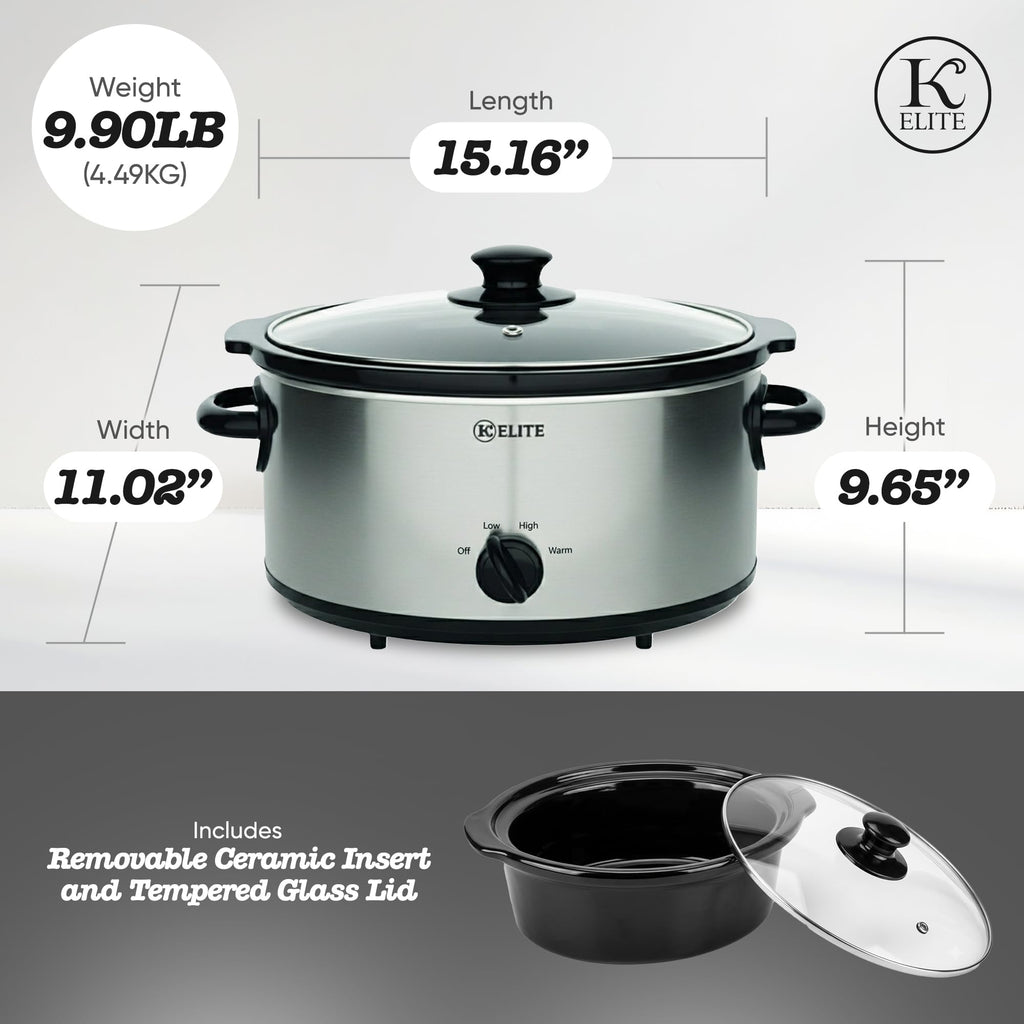 Stainless Steel 5 Quart Slow Cooker V877