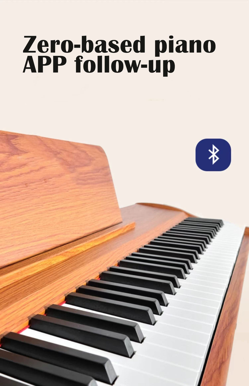 88 Keys Weighted Digital Piano with Stand and Triple Pedal Z582263