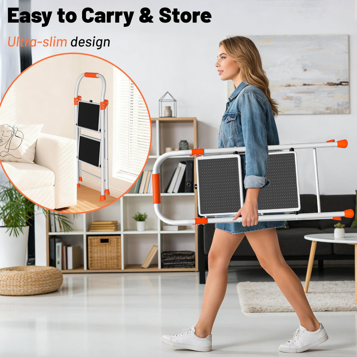 2 Step Ladder Heavy Duty Step Stool I6698