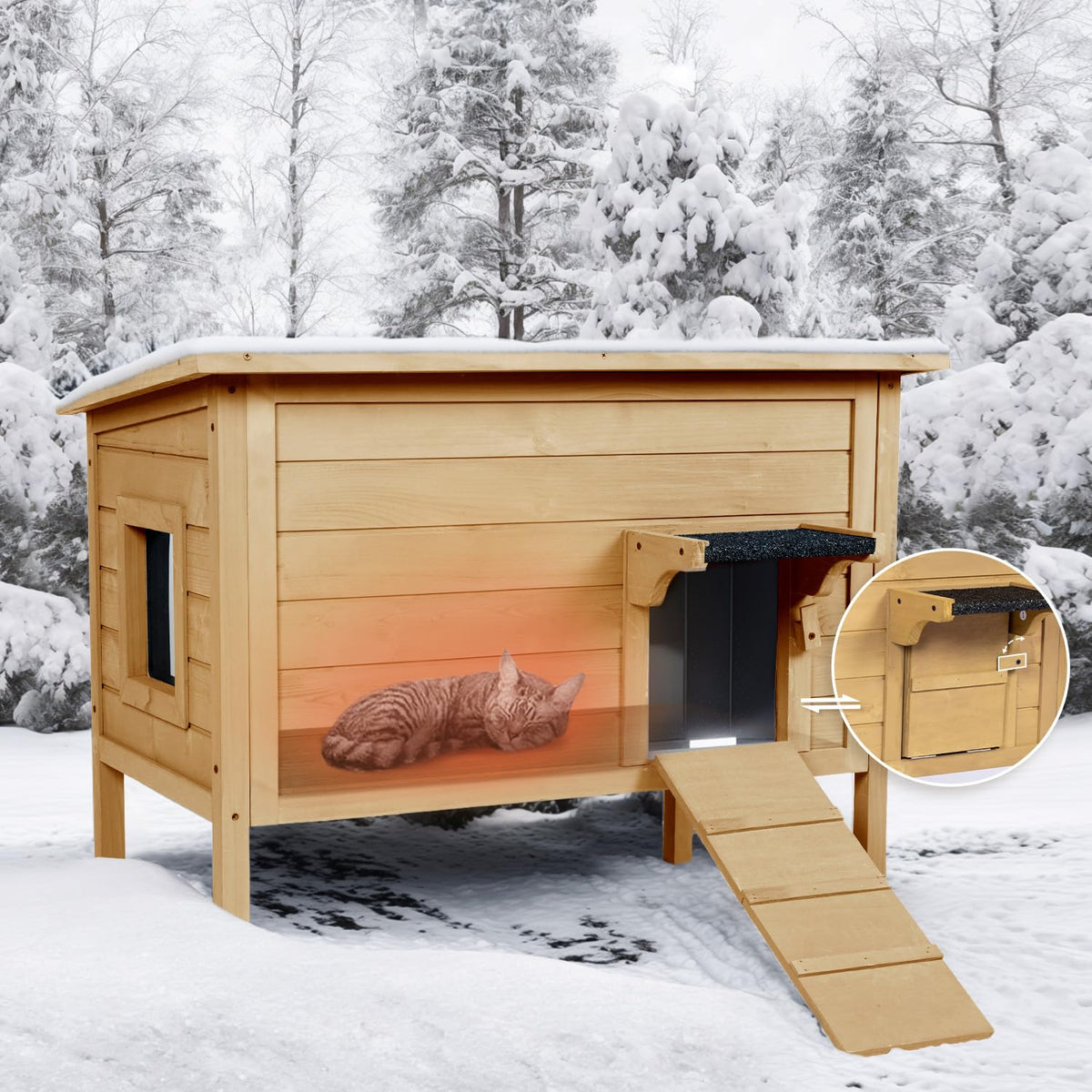 Large Insulated Weatherproof Outdoor Cat House A785