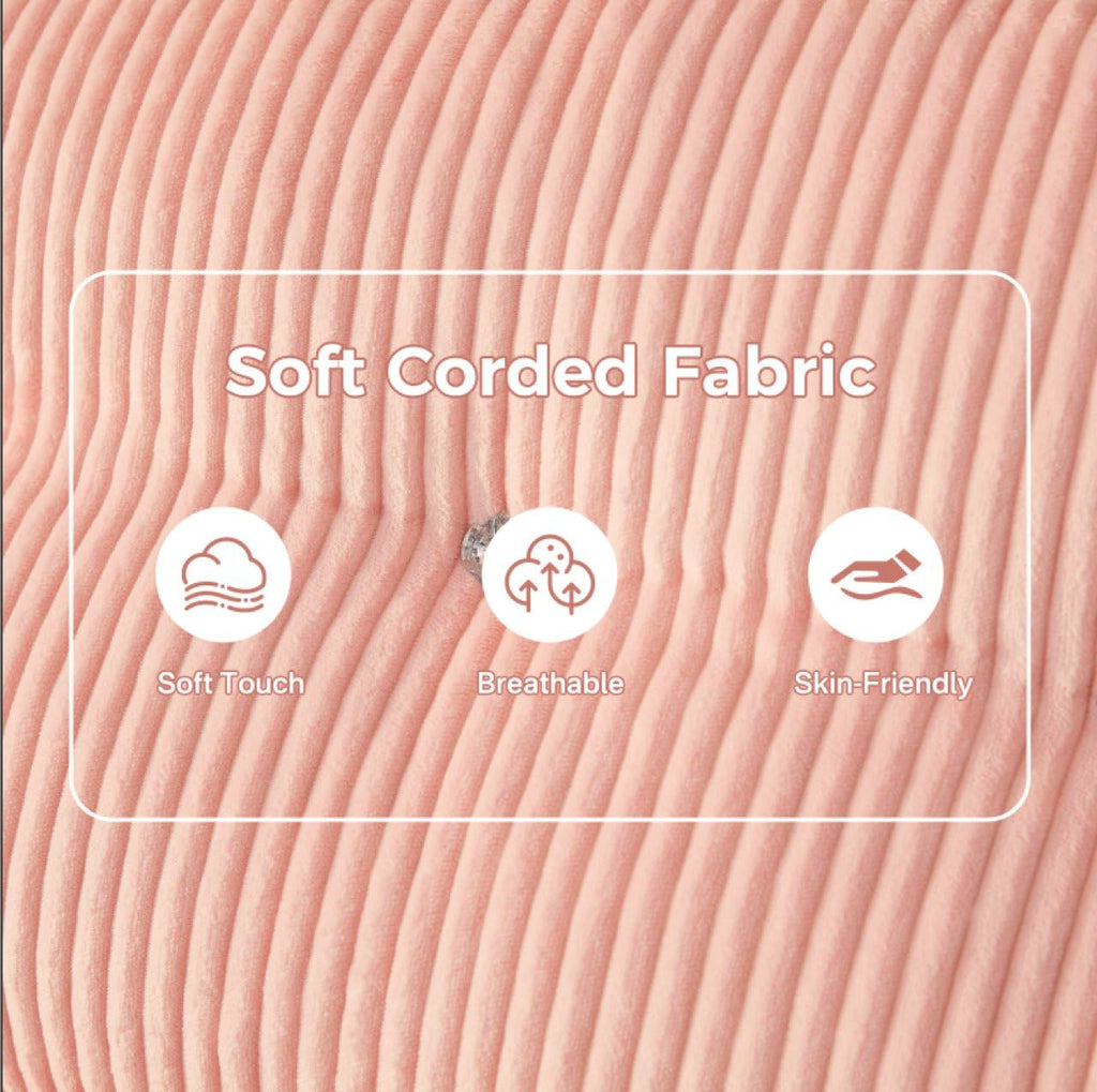 Pink Foldable Sofa Bed with Pillow & Blanket Z101
