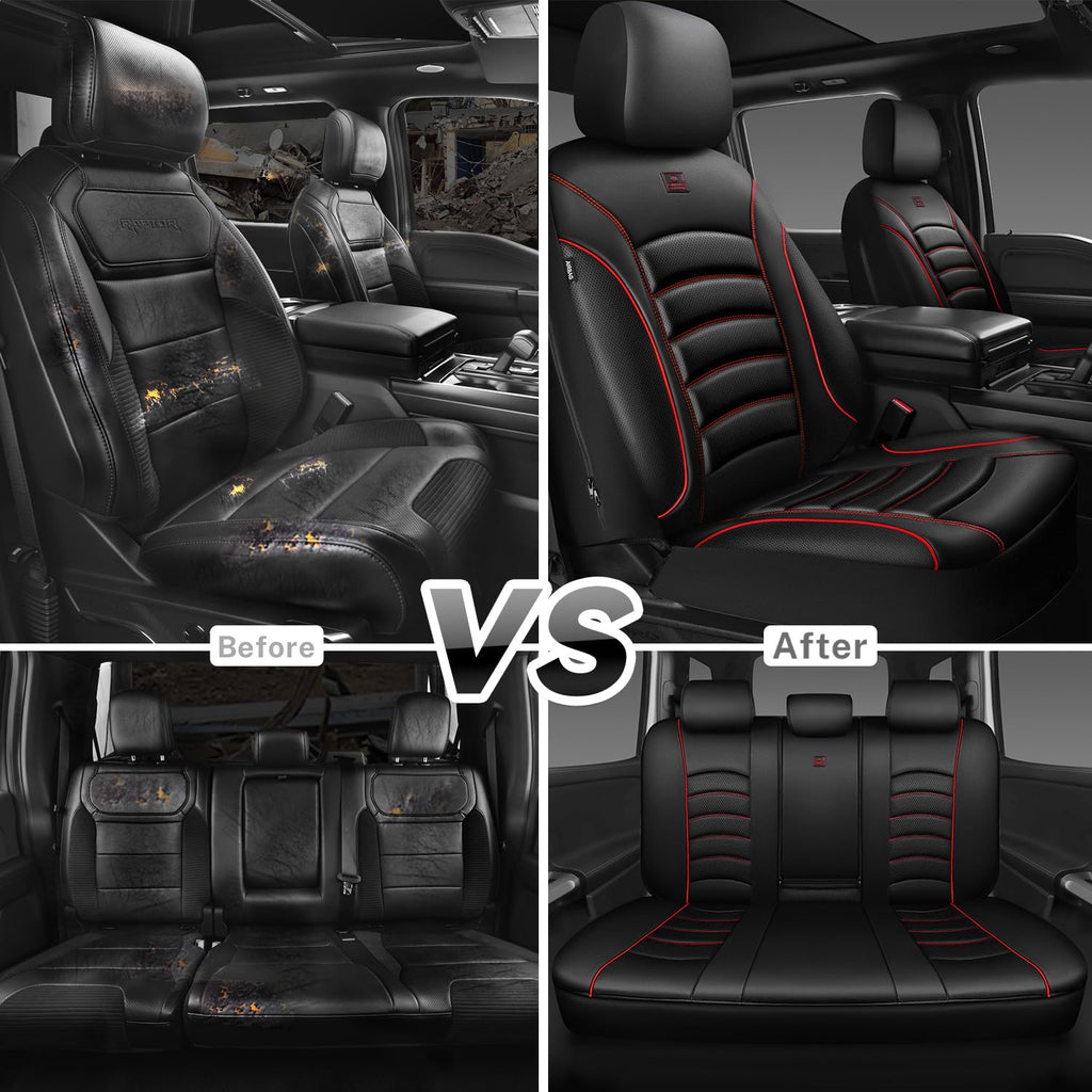 3D Foam PU Leather Car Seat Covers Full Set C89548