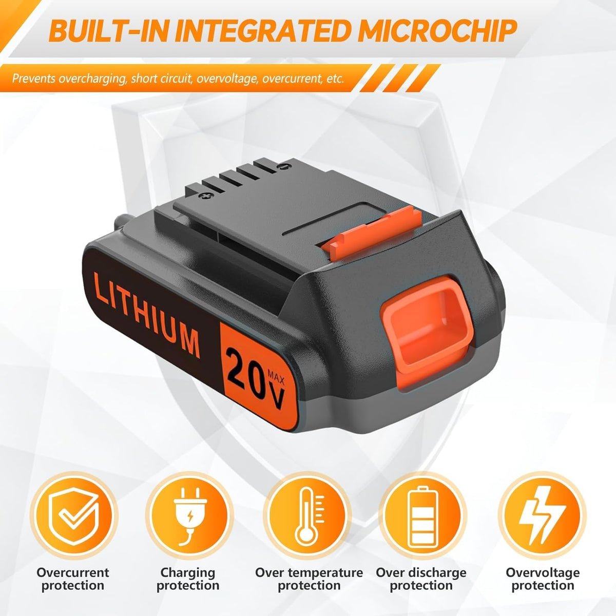 20 Volt 2.0AH Lithium-Ion Battery Replacement G49384