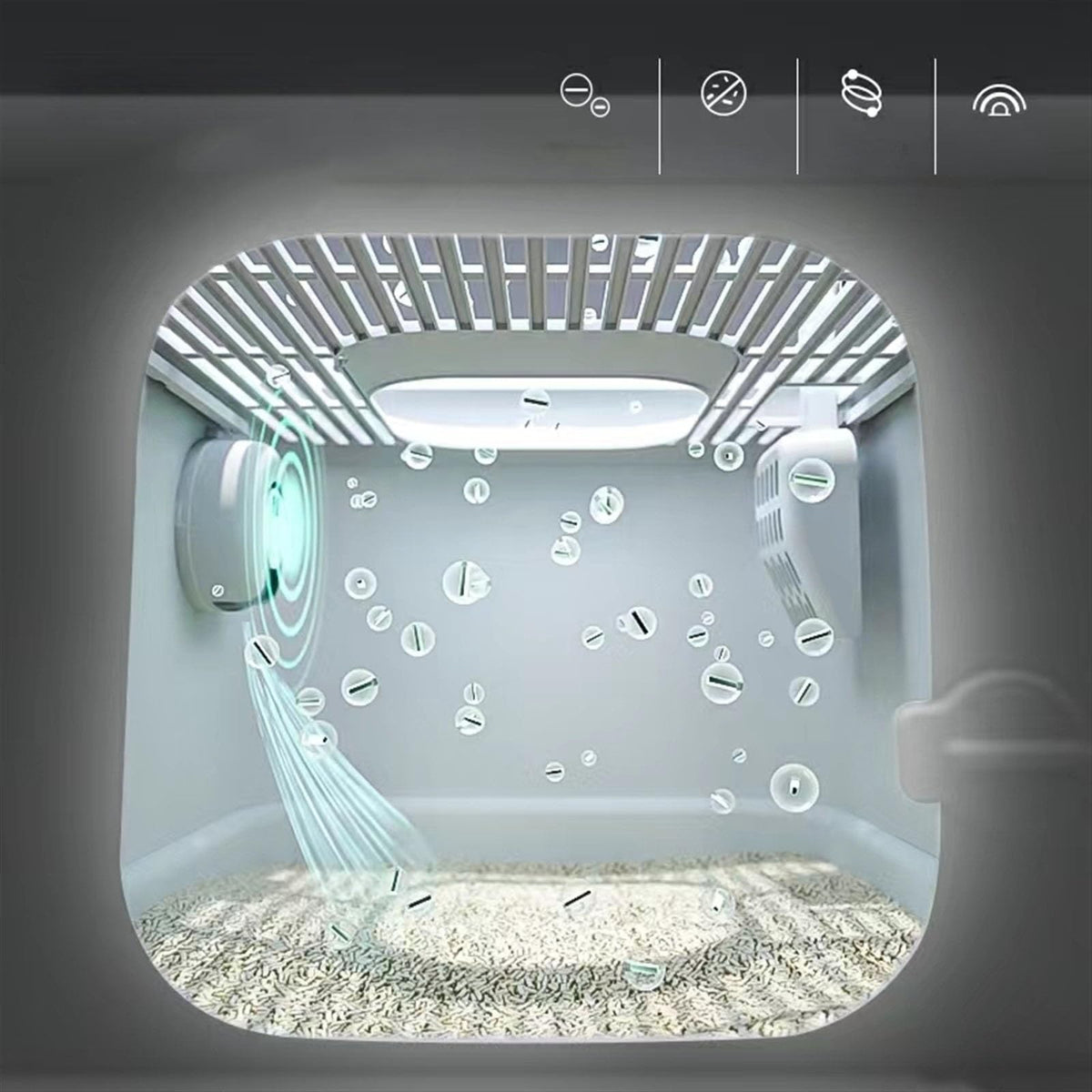 Extra Large Fully Enclosed Cat Litter Box with Lid L259