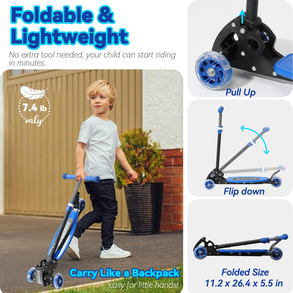 3 Wheel Kick Scooter with Extra-Wide Deck P2105