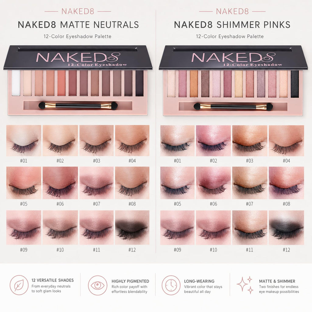 2 Pack Shimmer & Matte Eyeshadow Palette E380