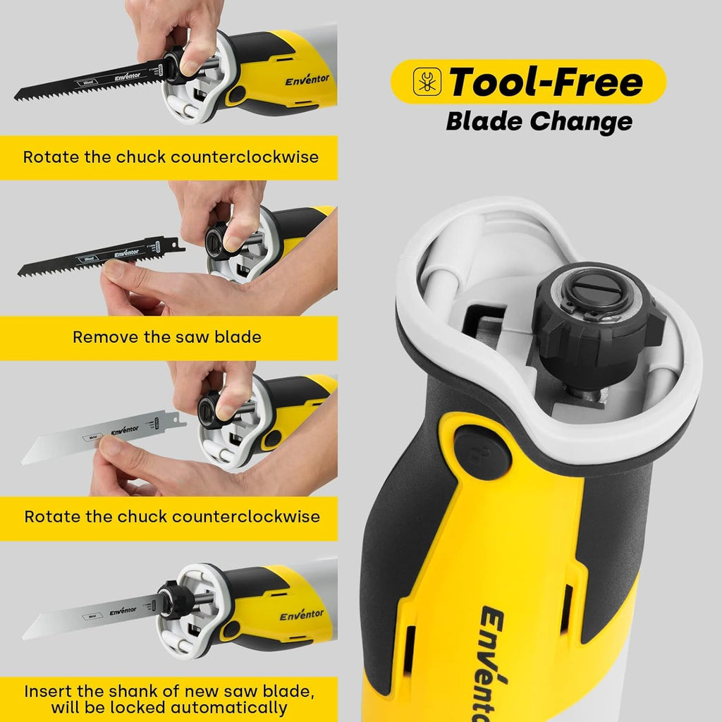 Reciprocating Saw with Brushless Motor, 20V, 2 x 2.0 Ah Batteries J486792