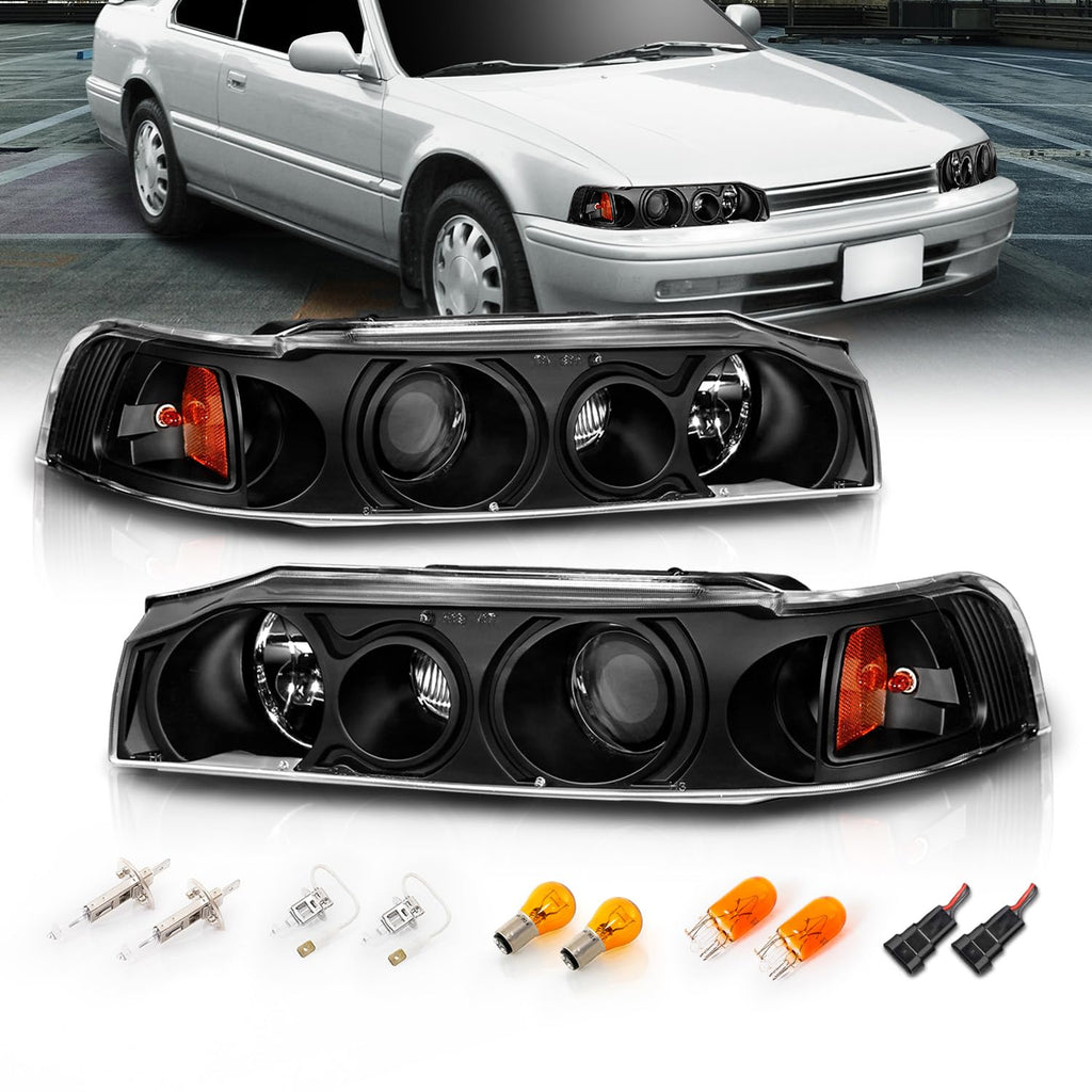 Black Replacement Projector Headlights Set B48794