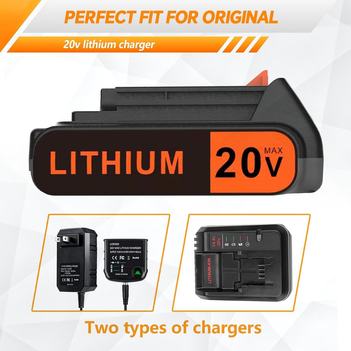 20 Volt 2.0AH Lithium-Ion Battery Replacement G49384