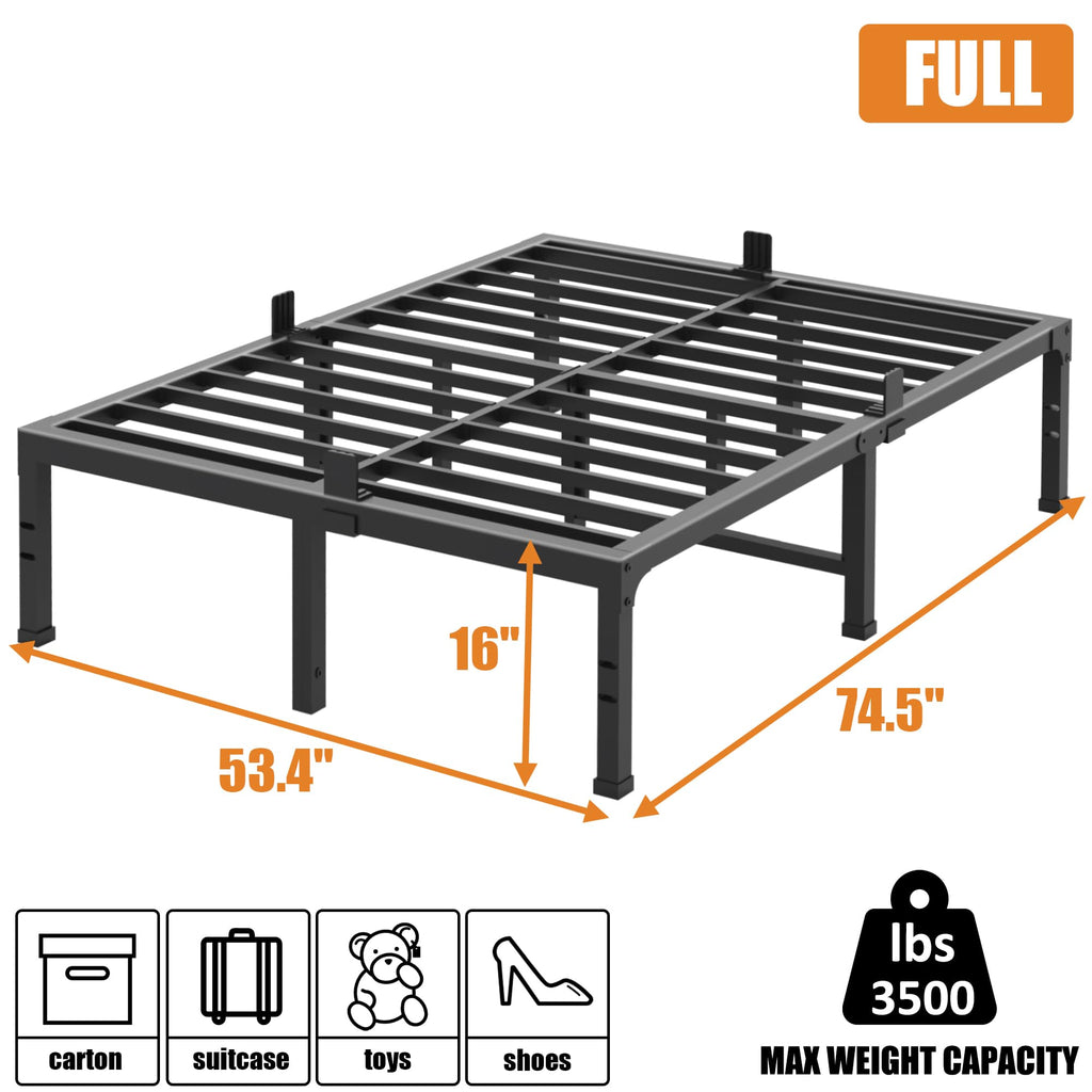 16 Inch Heavy Duty Metal Platform Bed Frame Full Size V7182