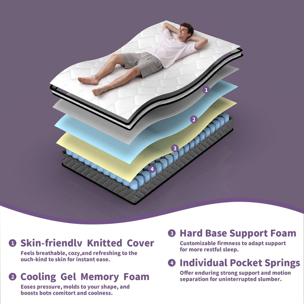 Full Size 12 inch Cooling Hybrid Mattress I5360
