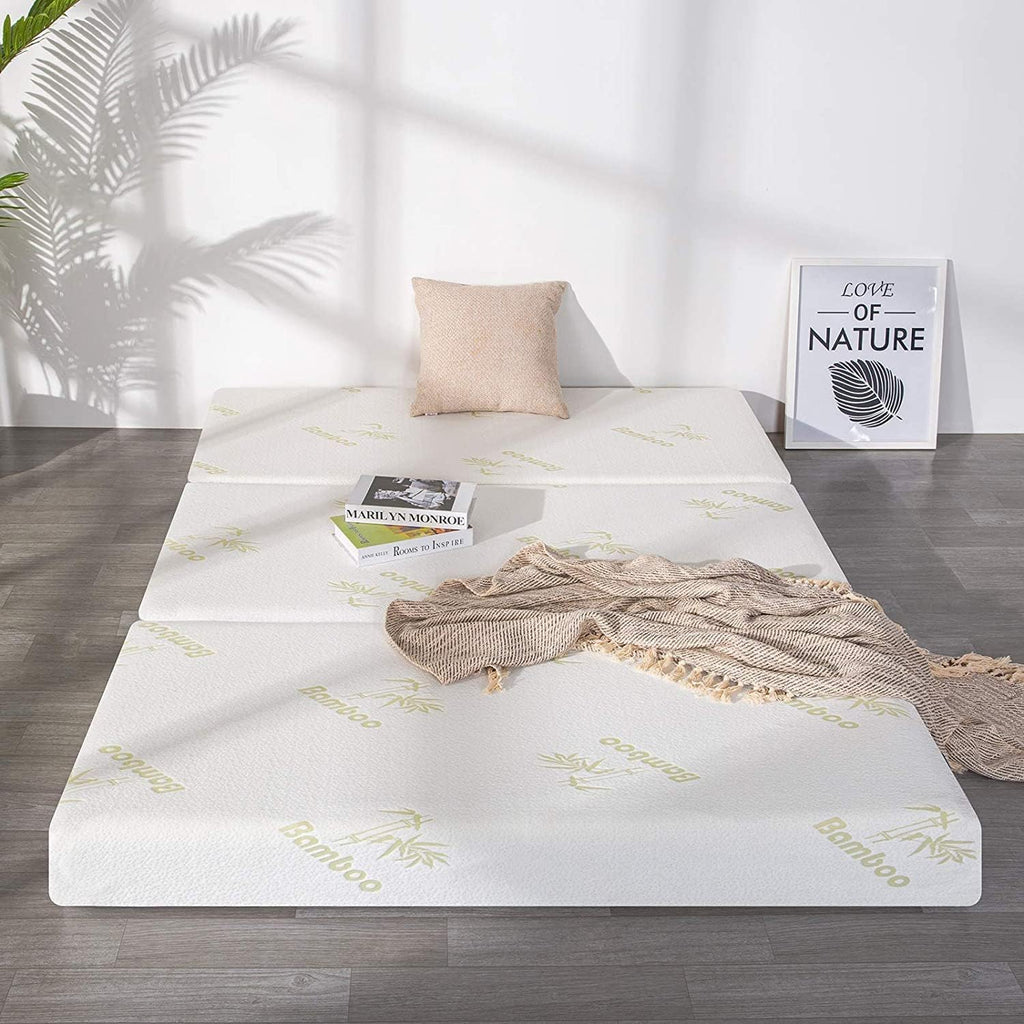 6 Inch Trifold Memory Foam Queen Mattress Q13052