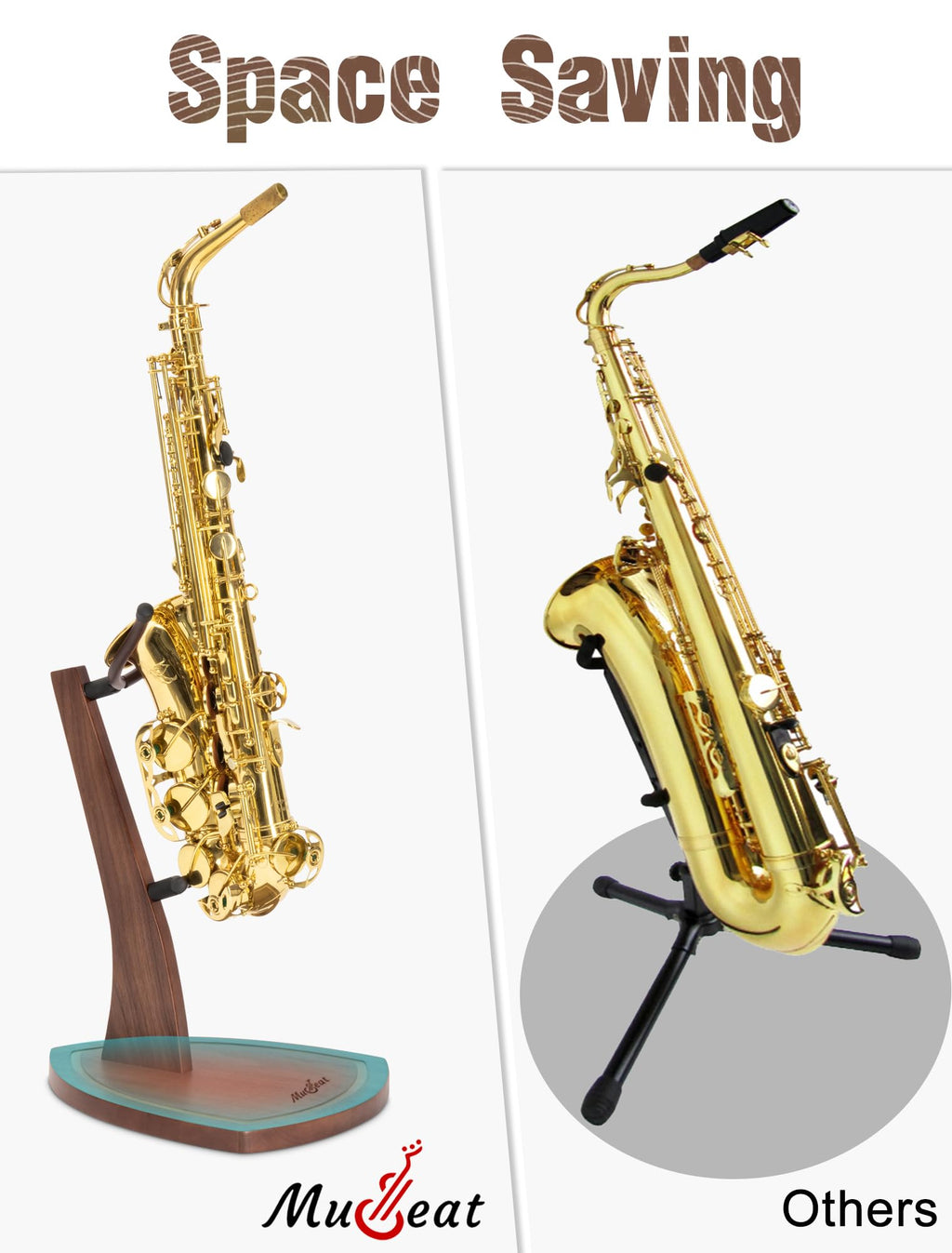 Saxophone Stand with Soft Silicone Yokes P75673
