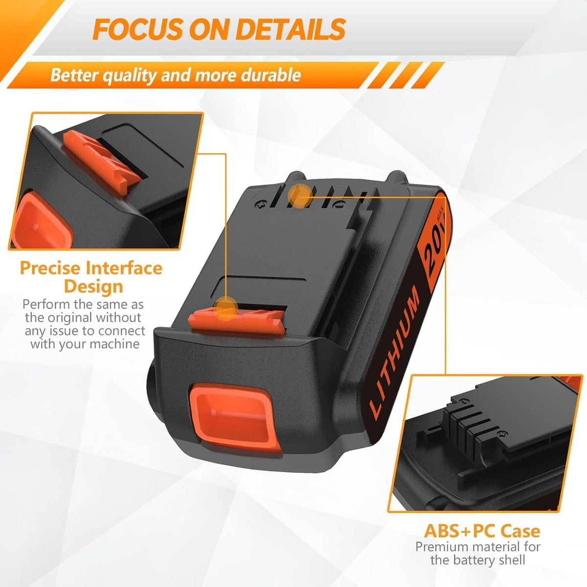 20 Volt 2.0AH Lithium-Ion Battery Replacement G49384