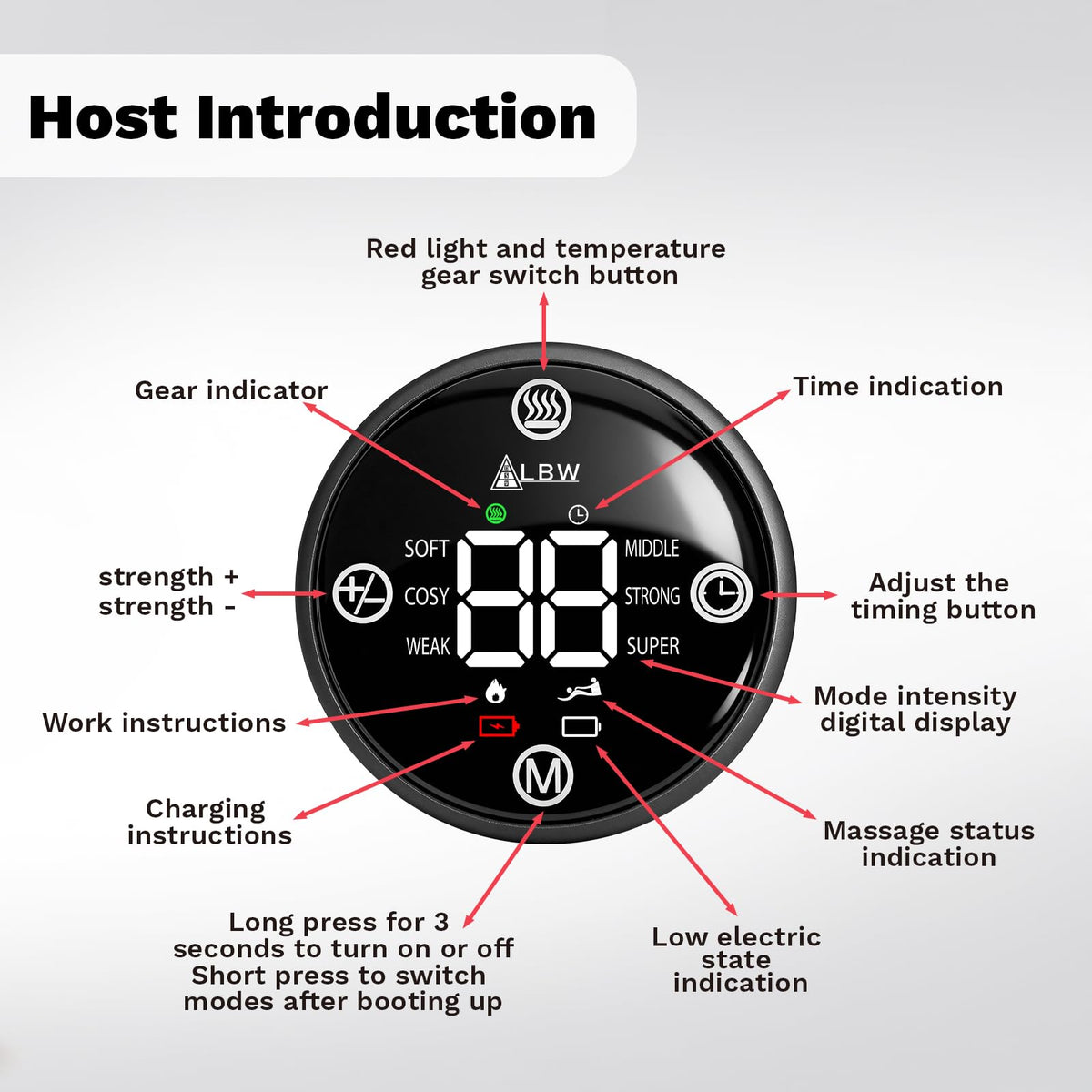 Cordless Heated Foot Massager Wrap with Red Light V90772