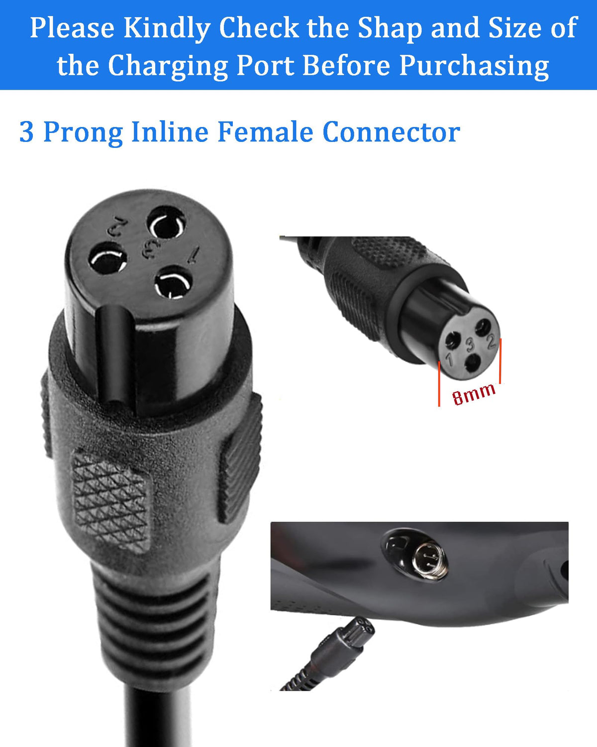 42V 2A Electric Scooter Charger D7432