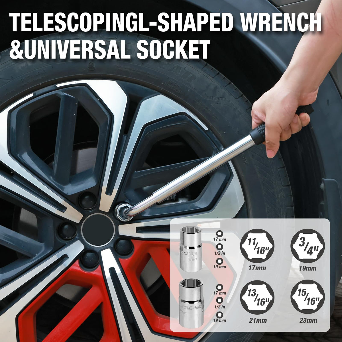 3 Ton Scissor Car Jack with Lug Wrench M355