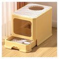 Foldable Covered Cat Litter Box with Scoop D241
