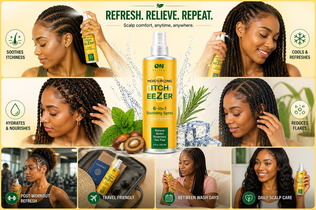 Moisturizing Soothing Spray with Batana, Biotin, Rosemary & Tea Tree 8 oz F3089