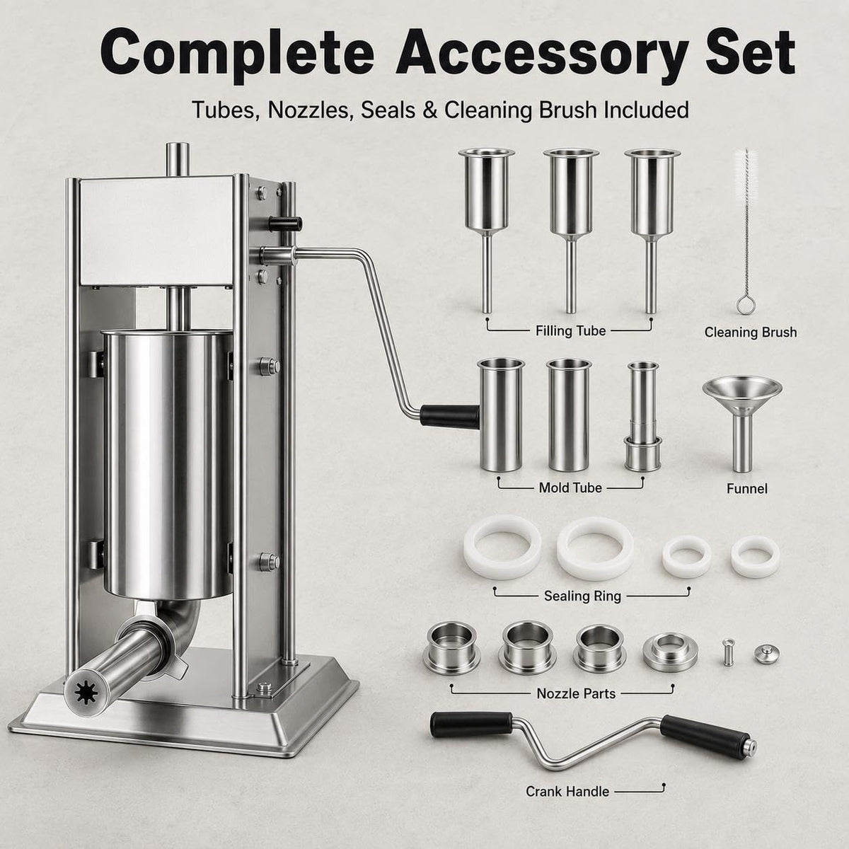 Stainless Steel Sausage Stuffer & Churro Press Y710490