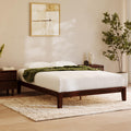 California King Walnut Bamboo Platform Bed Frame E693