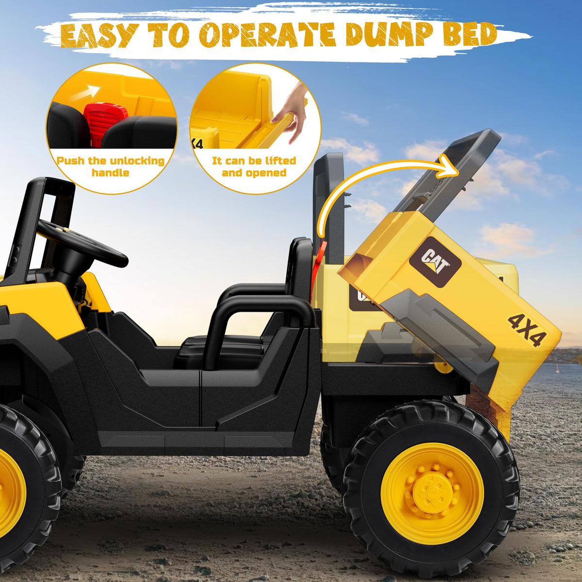 24V Ride On Toy with Dump Bed and Shovel L679071