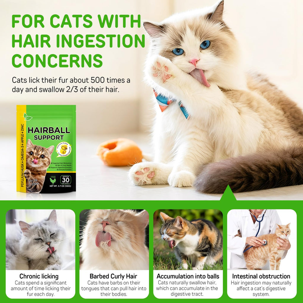 Chicken Flavor Hairball Treatment for Cats O685490