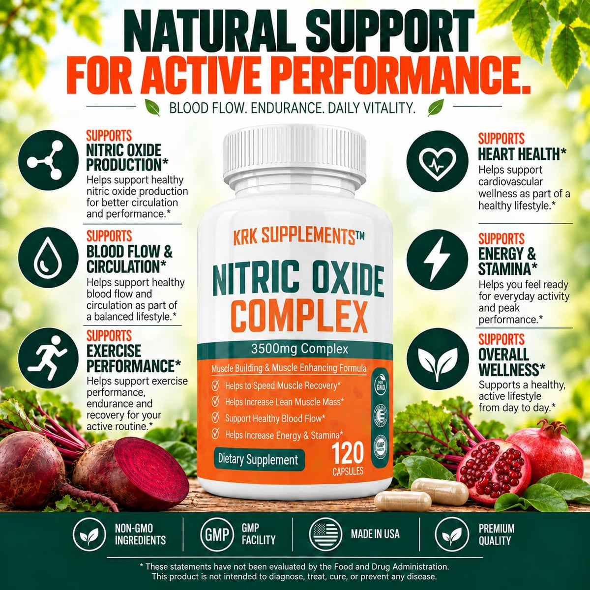 Nitric Oxide Complex 3500mg 240 Capsules P369045