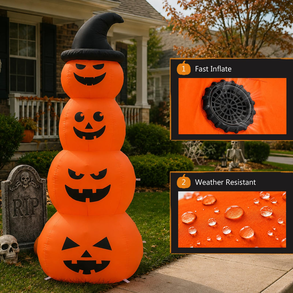 8FT Inflatable Stacked Pumpkins Q11221