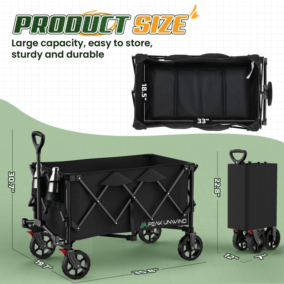 Collapsible Wagon Cart with Wheels S140137