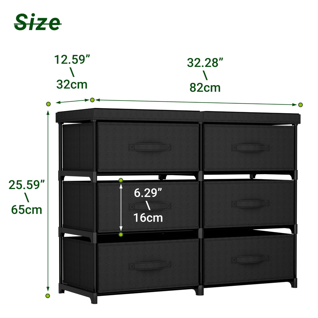 6 Fabric Drawer Dresser R104794