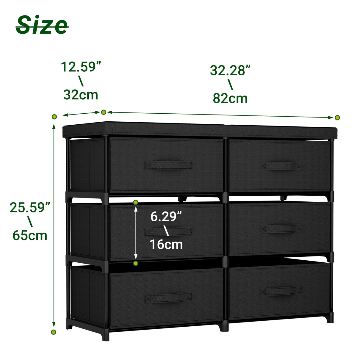 6 Fabric Drawer Dresser R104794