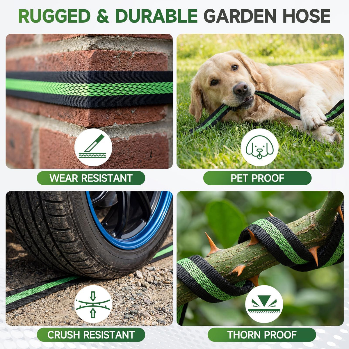 100 ft Flexible Non-Expanding Kink Free Garden Hose X55448