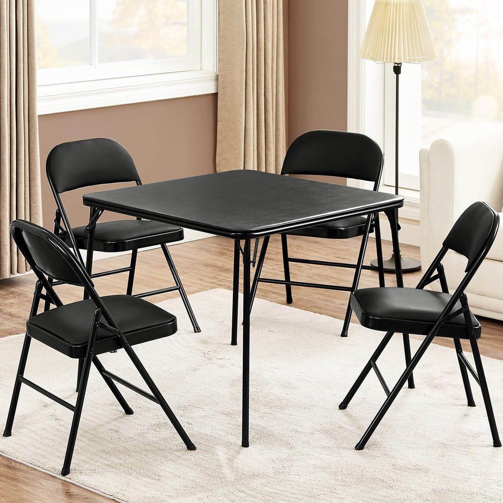 34'' Black Folding Card Table S7037
